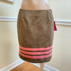 MELLY M Skirt Sz 4 BROWN/Pink